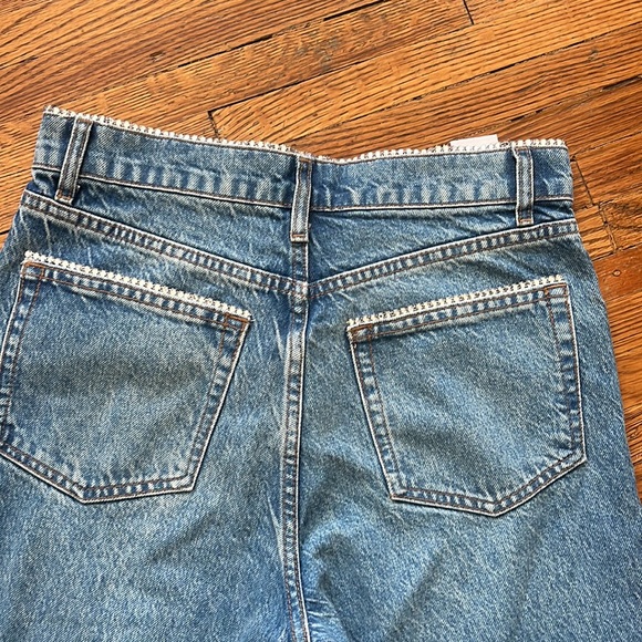 Reformation Stardust Colorado Crystal High Rise Straight Jeans 28 - Picture 8 of 14